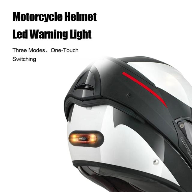 Capacete de Motocicleta com Luzes LED Recarregáveis e À Prova d'Água - Sinalização Segura para Ciclistas