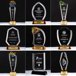 Troféu De Cristal Personalizado, Medalha De Vidros, Cartão De Autorização Criativa High-end, Comenda Lembrança, Prêmio De Empresa - Image 1