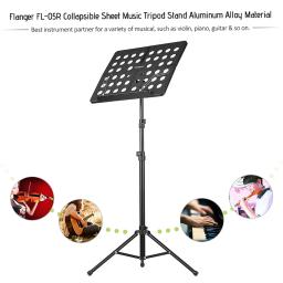 Flanger-dobrável partitura partitura tripé stand titular, suporte de liga de alumínio, saco resistente à água para violino, piano, guitarra - Image 5