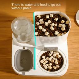 Dispensador e alimentador automático de água para cães e gatos, tigela de alimentação, Pet Supplies, 2 em 1 - Image 4
