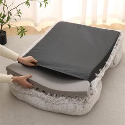 Cama grande para cachorro, cama de pelúcia para animais de estimação, inverno, almofada espessada, cama de dormir, sofá, almofada removível, canil quadrado pequeno e grande - Image 2