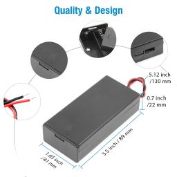 2 conjunto 2x18650 caixa base suporte da bateria com interruptor de ligar/desligar e fio e cobrir 7.4v - Image 4