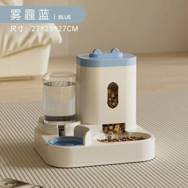 Alimentador Automático e Dispensador de Água para Animais de Estimação com Grande Armazenamento e Tigela para Cães e Gatos