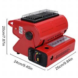 Aquecedor de gás de acampamento com alça, aquecedor de espaço ao ar livre, tenda caravana, caminhadas, piquenique, pesca, aquecimento, manter fogão quente, vermelho, preto - Image 6