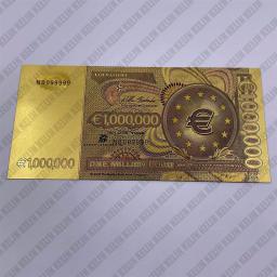 Europeu 1000000 cédula da folha de ouro um milhão de ofícios da moeda da nota do euro para a coleção e presentes - Image 3
