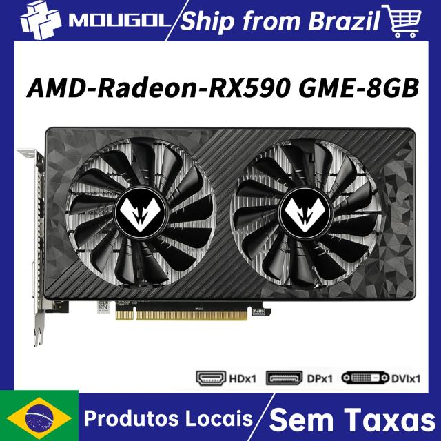 SOYO RX 590 GME 8GB DDR5 256Bit PCI-E3.0 Placa de Vídeo para Jogos e Computadores de Mesa