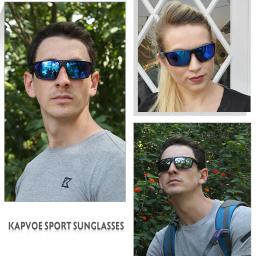 Kapvoe-óculos polarizados para homens, óculos de proteção UV400, óculos ciclismo pesca, condução, escalada, esportes ao ar livre - Image 3