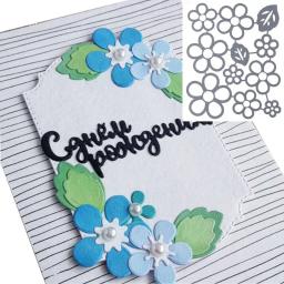 Molde corte metal com folhas e flores, estêncil para scrapbooking, álbum diy, carimbo, cartão papel, gravação - Image 2