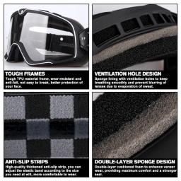 Óculos retrô para bicicletas, óculos de esqui, óculos de sol atv, cinto antiderrapante, antiuv, cafe racer, chopper, ciclismo, corrida, frete grátis - Image 5