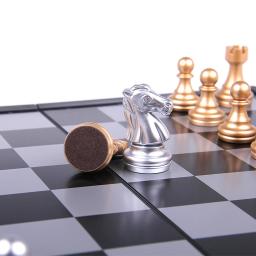 Xadrez Medieval Conjunto com Alta Qualidade Tabuleiro de Xadrez, 32 Peças De Prata De Ouro, Jogo De Tabuleiro Magnético, Xadrez Figura Conjuntos, Verificador - Image 2