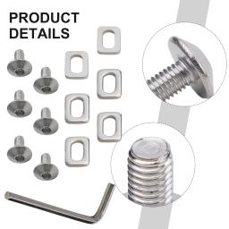 Kits de parafuso para grampos de bicicleta SPD, Repair Tool com chave, arruelas de estrada, acessórios de ciclismo, 6pcs, 6x M5 - Image 2