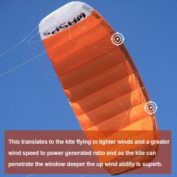 Kite de tração profissional com barra, equipamento de kitesurf, 4 linhas elétricas, 9km, 3,6 m-4,5 m, para ajuste, salto - Image 5