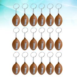 Chaveiro de futebol americano rugby pu chaveiro lembranças pingentes brinquedos para jogadores atletas meninos equipamados - Image 2
