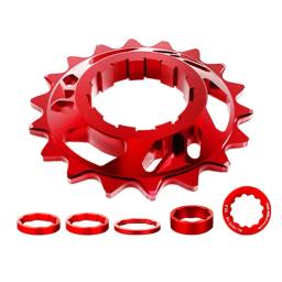 Kit de conversão de volante de bicicleta de velocidade única, liga de alumínio 18t cassete cog mountain road bike roda dentada ciclismo peças de roda livre - Image 5