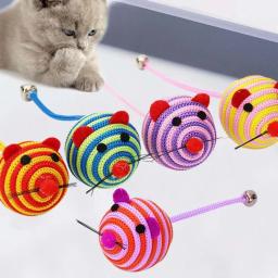 Bell Stripe Interactive Playing Toy para gato pequeno, treinamento de gatinho, Mouse, Pet Supplies, Pet Acessórios, Brinquedos - Image 1