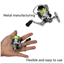 Caneta vara de pesca carretel conjunto combo premium mini bolso dobrável pólo de pesca kit telescópica vara de pesca fiação carretel kit - Image 5