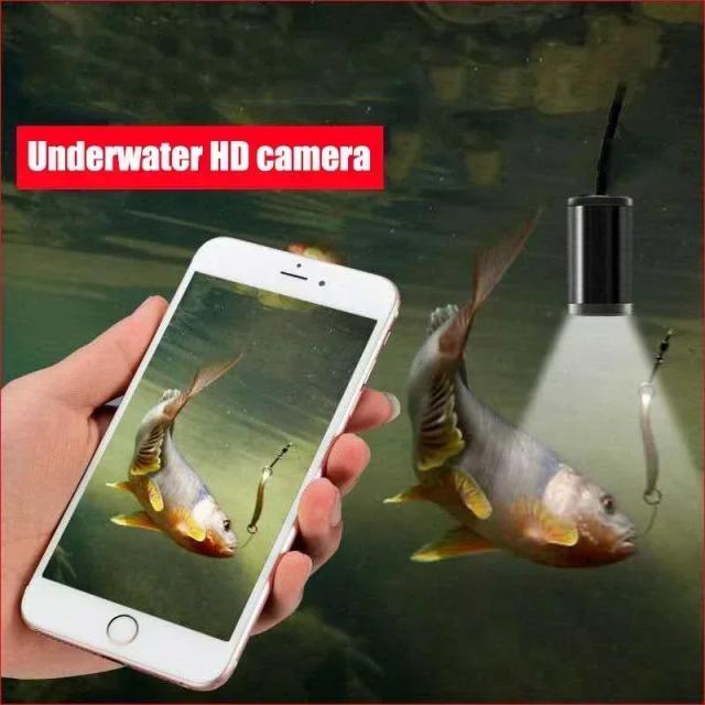 Câmera Subaquática HD de 5 MP com Conexão Wi-Fi e Iluminação LED para Pesca em Móvel e Tablet