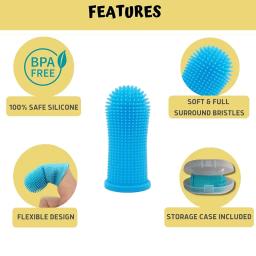 Non-Toxic Silicone Dedo Pet Toothbrush, Produtos de limpeza de dentes de cachorro, Bad Breath Care, Super macio, cão, gato - Image 4