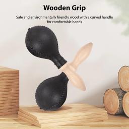 Maracas Areia Martelo com Concha De Plástico E Punhos De Madeira, Instrumentos Musicais De Percussão Para Ao Vivo, Concerto, Ritmo, 1 Par, 25cm - Image 2