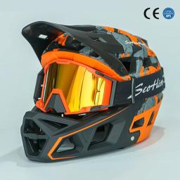 Ultraleve Full Face Ciclismo Capacete para Homens e Mulheres, MTB Downhill Capacete de Bicicleta, Motocicleta Bike Racing Kask - Image 1