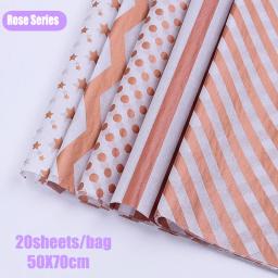 20 folhas de papel de alumínio com bolinhas douradas, papel de tecido translúcido, embalagem para presente, artesanato, rolo de papel para vinho, roupas 50x70cm - Image 3