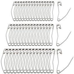 50Pcs Pinos de Níquel-Banhado Pinos de Aço De Segurança Curvo Costura Crafting Suprimentos 3 Tamanhos Prata Bent Alfinetes De Segurança para Quilting Tricô - Image 1