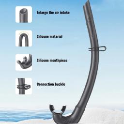 Full Silicone Foldable Snorkel Dive, mergulho destacável, mergulho livre, tubo de mergulho, respiração seca - Image 5