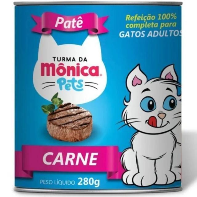 Ração Úmida Patê Turma da Mônica para Gatos Adultos Sabor Carne 280g