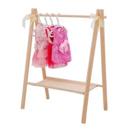 Cabide para animais de estimação rack de armazenamento de espaço para animais de estimação forte durável cão gato roupas cabide roupas do bebê crianças armário de madeira carrinho cabide rack - Image 1