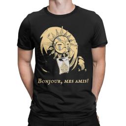 Clair obscur expedição 33 esquie gamer vintage masculino t camisa casual manga curta o pescoço camiseta de algodão impressão topos - Image 3