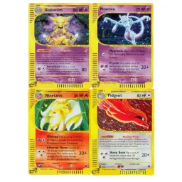 Pokemon Holographic Cards coleção, E-Card série, Mewtwo, Dragonite, Blastoise, Ninetales, Typhlosion, Charizard, Evolução - Image 1