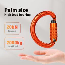 CLIWIZ-Marca Semi-circular Triplo Auto Lock Carabiners, Outdoor Montanhismo Escalada e Caving, Carga Rolamento Master Lock, CE, UIAA - Image 2