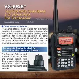 VX-6R VX-6E YAESU Amateur Walkie Talkie IPX7 Submersível FM 144/430MHz Dual Band Transceptor de banda de ar marinho de ondas curtas - Image 3