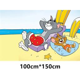 Disney Tomado e Balões Jerryed, Banner Feliz Aniversário, Decorações De Festa, Gato Rato, Toppers De Bolo, Louça Descartável, Fundo - Image 2