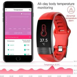 Impermeável Esporte Pulseira inteligente, Pulseira Saúde Tracker, Monitor de freqüência cardíaca, Pressão arterial e calorias Tracker, Smartband, ECG - Image 4