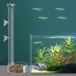 Aquário de vidro alimentador tubo prato transparente tanque de peixes camarão caracol alimentador de alimentos tigela acessórios alimentação do aquário camarão alimentação - Image 2