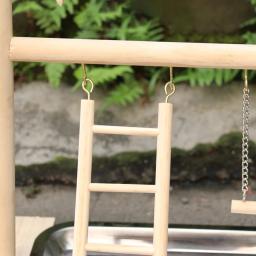 Suporte de poleiro para playground de pássaros, copos de alimentação, escada de escalada, suporte para papagaio, exercício playgym para periquito, calopsita loveb - Image 6