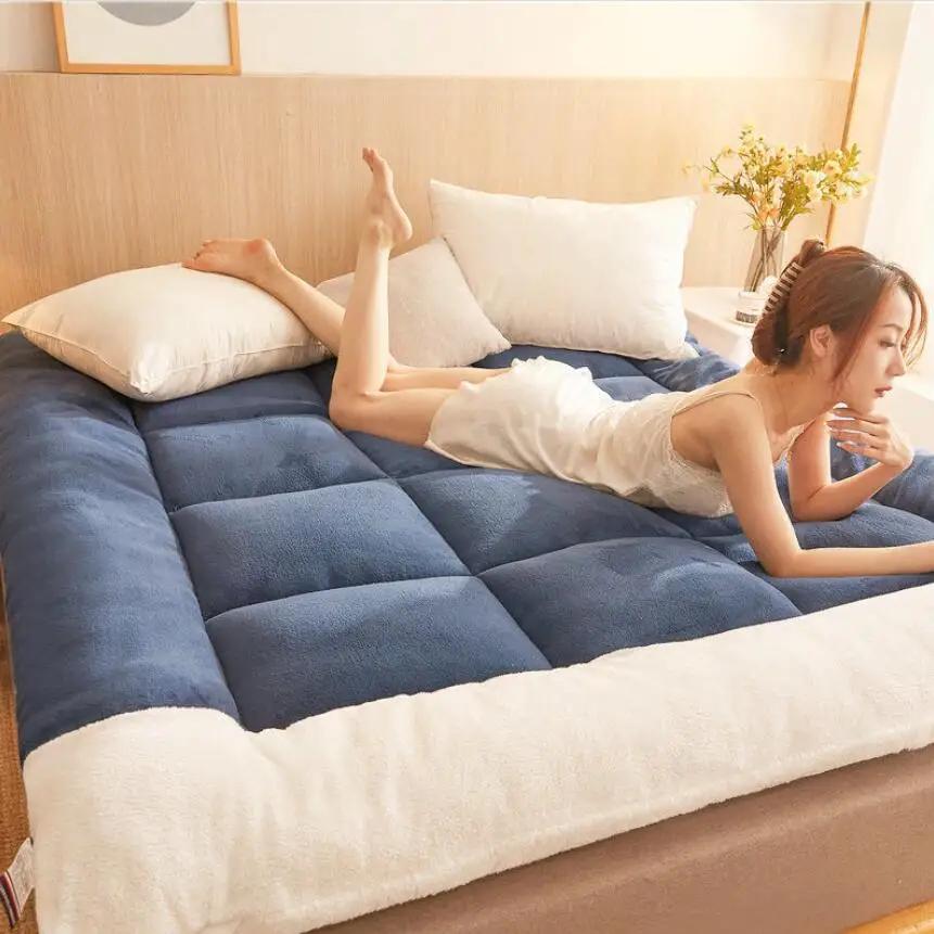 Portátil auto-inflável colchão de algodão cama, mobília do quarto, Futon japonês para dormir, Queen colchão duplo, Casal Mats - Image 1