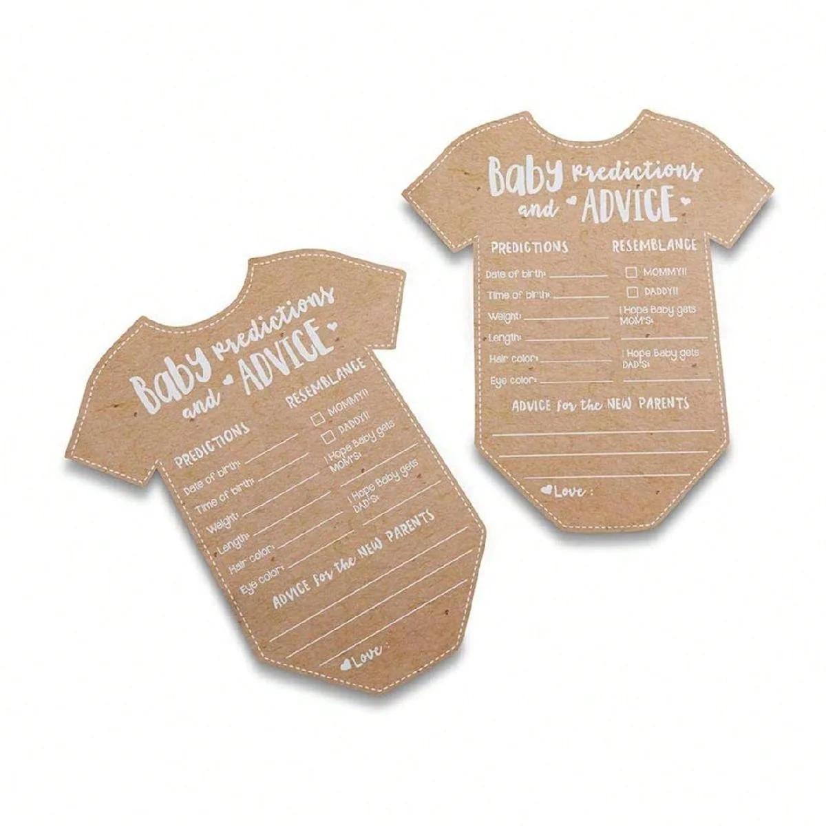 Cartões de papel kraft para bebê batismo festa, conjunto de 10 partes - Image 1