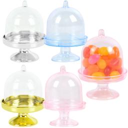 Clear Cupcake Stand Box, barra de doces, mesa doce, sobremesas, cookies Box, casamento, decorações de aniversário, 8cm, 4pcs - Image 5