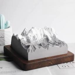 Snow Mountain Shape Aromaterapia Cimento Gesso, Artesanato De Gesso, Molde De Silicone, Ornamento De Gesso Concreto, Decoração De Casa Moldes - Image 4