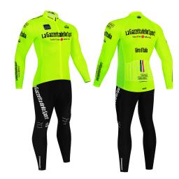 2023 equipe tour de italia jiro conjunto camisa de ciclismo dos homens roupas terno manga longa mtb bicicleta estrada calças bib ropa ciclismo - Image 4
