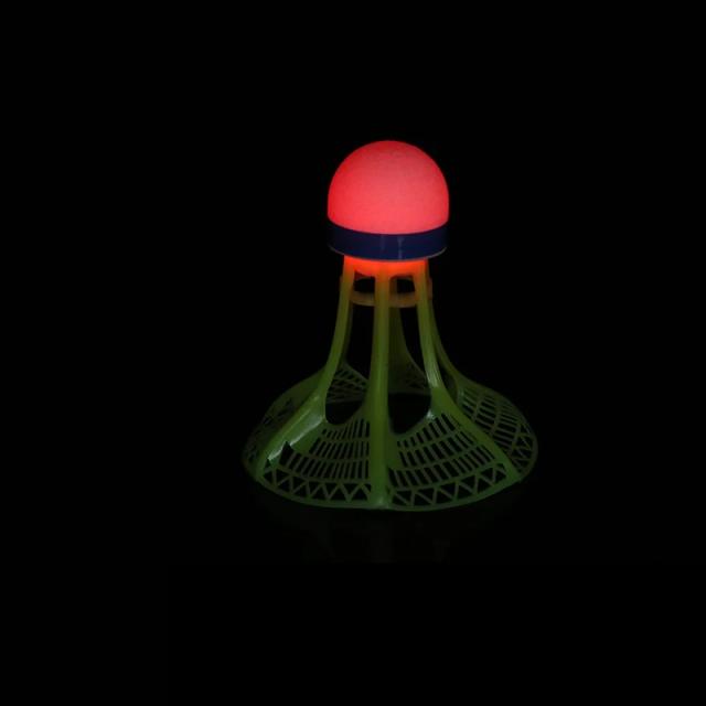 Bola Luminosa para Badminton em Nylon Resistentes com LED e Petecas Fluorescentes