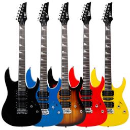 IRIN-guitarra elétrica com saco, 24 frets, corpo Bege, pescoço, Amp Tuner, necessário, peças de guitarra, acessórios, 6 cordas - Image 1