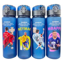 Ronaldo Messi Mbappe Neymar Water Cup, Copa esporte ao ar livre, presente plástico portátil, grande capacidade, estrela do futebol, atacado, 560ml - Image 3