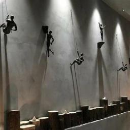 Atleta Escalada Estátua de Resina para Decoração de Parede, Escultura Figuras, Alpinista Criativo, Pingente, Fundo - Image 2
