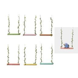 Gaiola para animais estimação, suporte para poleiro, balanço, papagaios, brinquedo pendurado, gaiola corda - Image 2