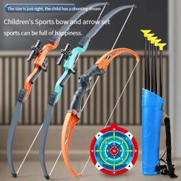 Conjunto de brinquedos Bow and Arrow para crianças, tiro com arco, brinquedo ao ar livre com alvo, presentes para meninos, recurvo, novo, 92cm - Image 3
