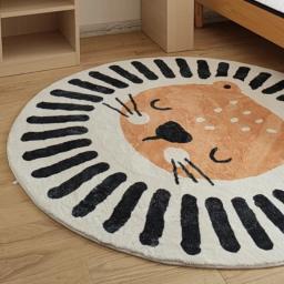 Tapetes de pelúcia bonitos dos desenhos animados, Tapete de bebê rastejando, Tapete macio macio, Sala de estar simples, Tapetes redondos, Quarto de criança, Ins - Image 2