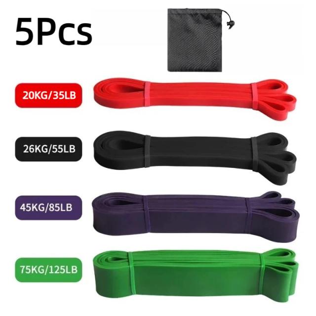 Banda Elástica Fitness TPE Látex Treinamento Força Pull-Up Yoga 1 Pc